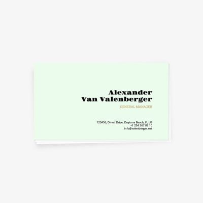 Modern right-aligned business card. OBC-04.