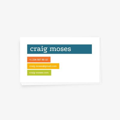 Attractive Swiss-style business card. OBC-08.