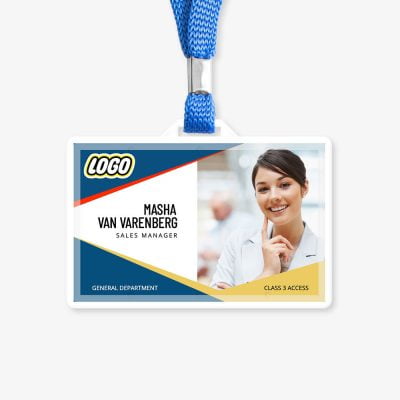 Modern ID Badge for high-tech company. ONB-05.