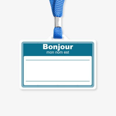 Bonjour, mon nom est – Name Tag. ONT-04.
