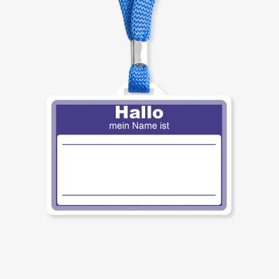 Hallo, mein Name ist – Name Tag. ONT-06.