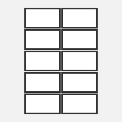 Blank Business Card template-3.5×2″-88.9×50.8mm-BA4T-001