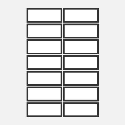 Blank Name Tag template-3×1.25″-76.2×31.8mm-BA4T-004