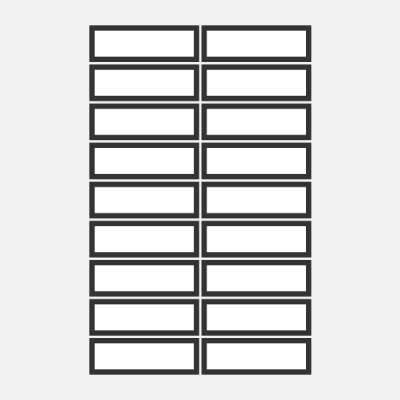 Blank Name Tag template-3×1″-76.2×25.4mm-BA4T-006