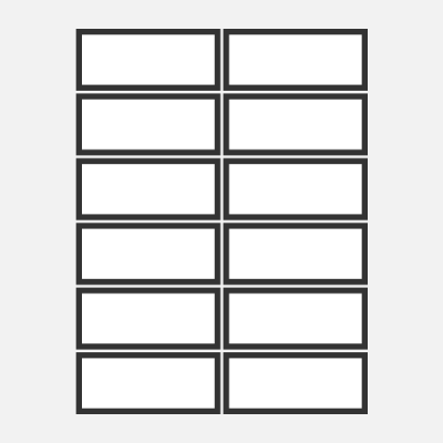 Name badge, school name tag blank template-3.5×1.5″-88.9×38.1mm-BA4T-011