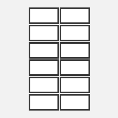 Printable badge, luggage name tag blank template-2.75×1.5″-69.9×38.1mm-BA4T-014