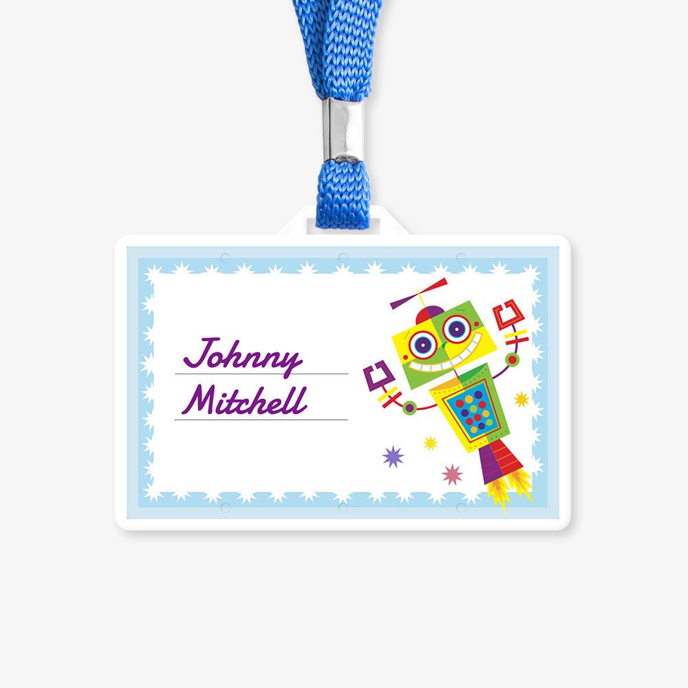 ONT-08-02 School Name Tag - Funny Robot