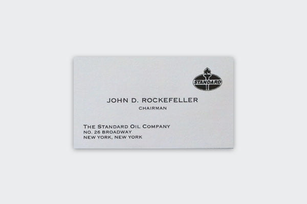 Business cards of the legendary celebrities