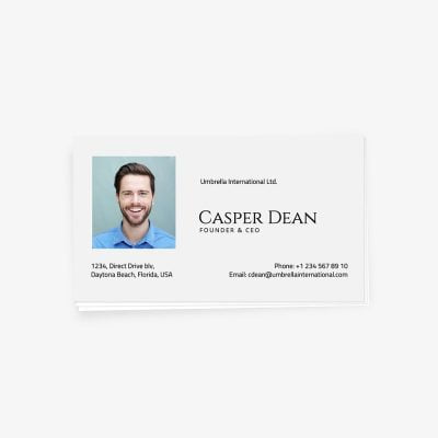 Business Card with employee photo. OBC-01.