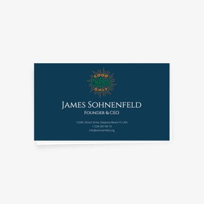 Attractive Business Card with company logotype. OBC-03.