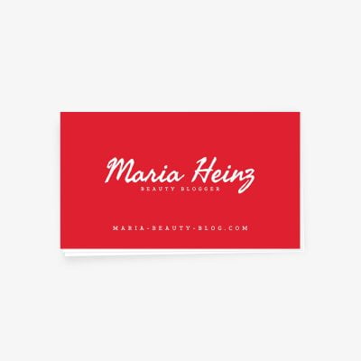 Minimalistic Beauty Blogger’s business card. OBC-07.