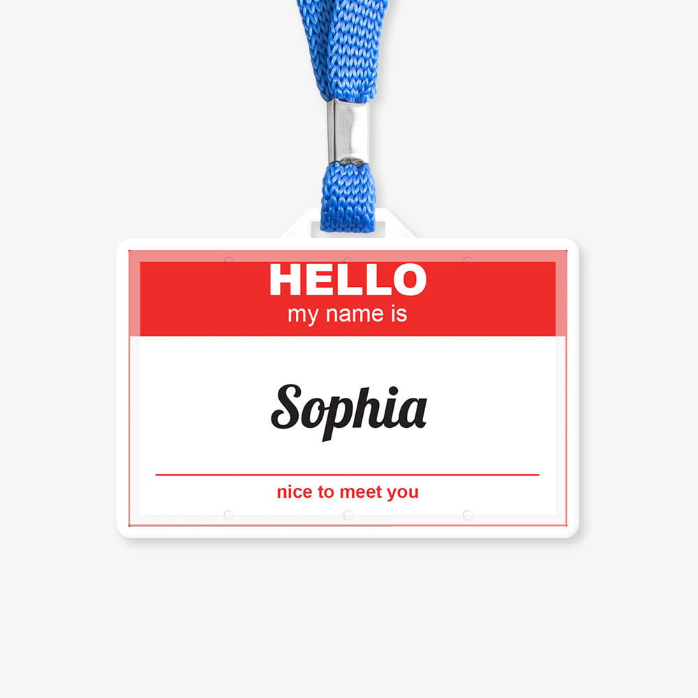 Traditional Minimalistic My Name Is Name Tag Template