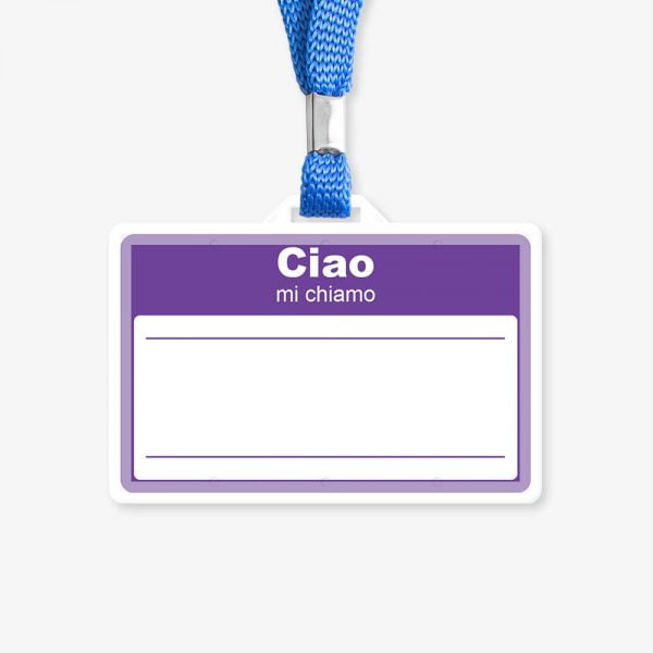 My Name Is__ name tag Italian version