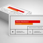 Red Clean and contrast Business Card